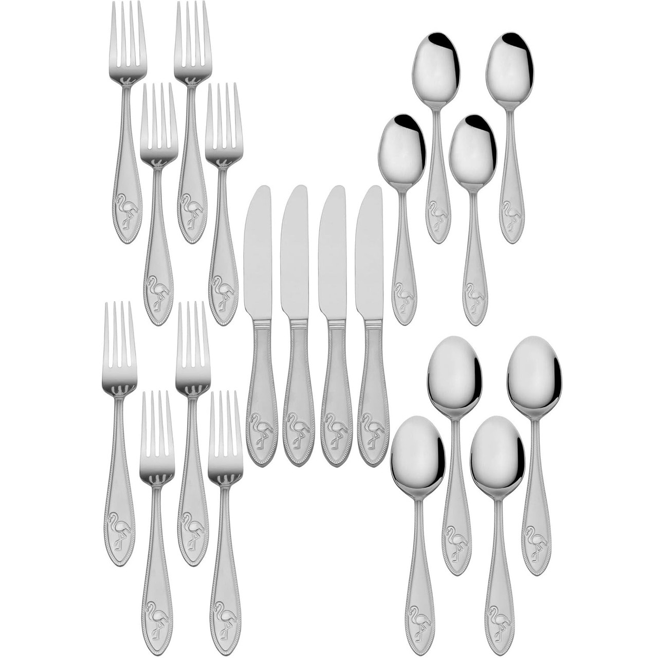 Towle Everyday Flamingo Stainless Steel 20pc. Flatware Set