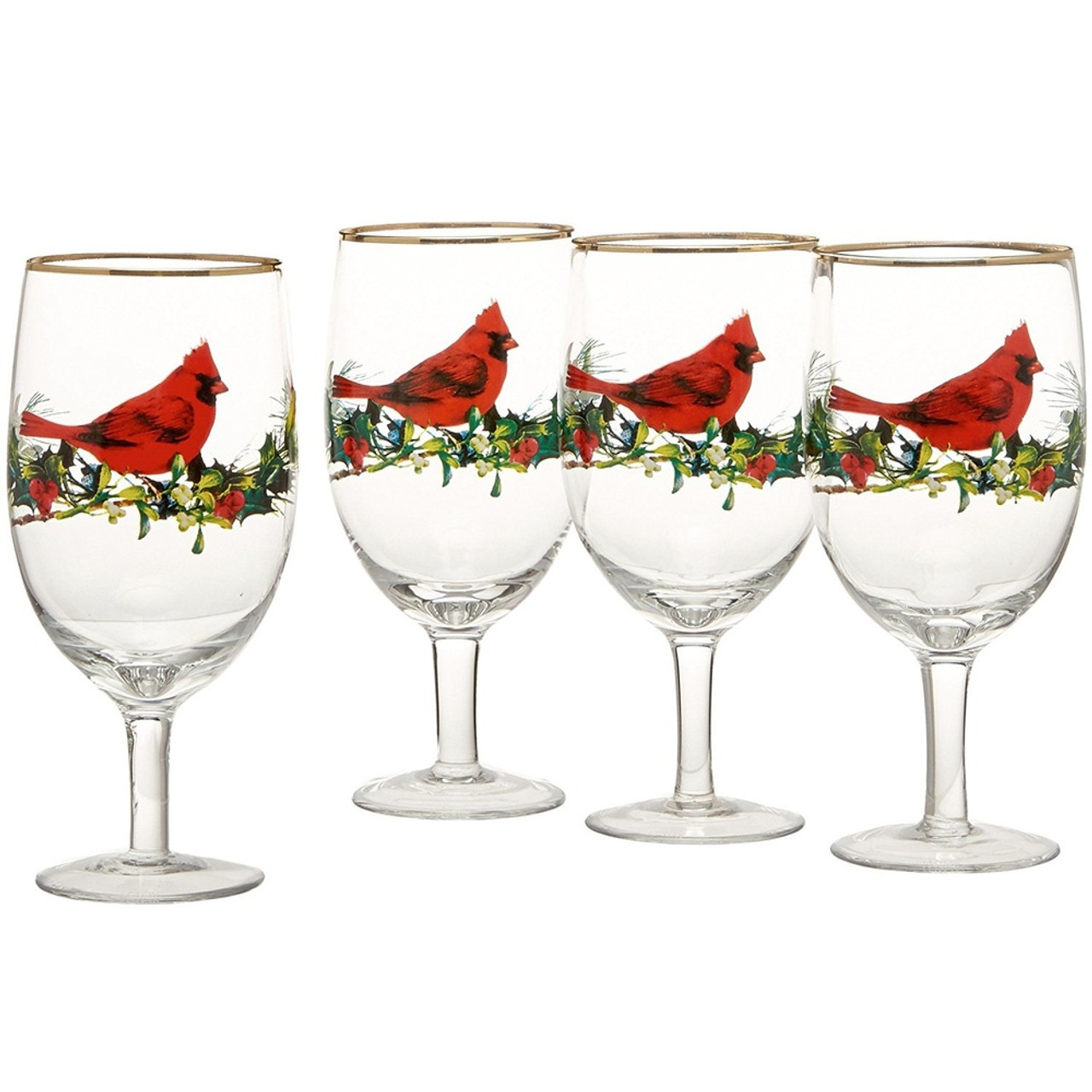 Lenox Winter Greetings Cardinal Iced Beverage Glass (Set of 4) - One4Silver