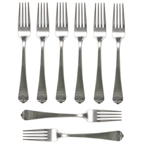 Wallace Lotus 18/8 Stainless Steel Dinner Fork (Set of Eight)