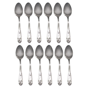Lenox Poppies on Blue 18/8 Stainless Steel Teaspoon (Set of Twelve)