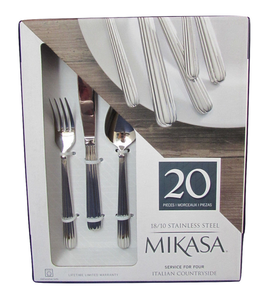 Mikasa Italian Countryside 18/10 Stainless Steel 20pc. Flatware Set (Service for Four)