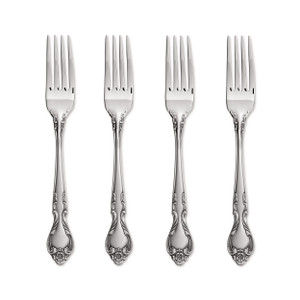 Lyon Queens Fancy 18/8 Stainless Steel Dinner Fork (Set of Four)