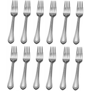 Mikasa Regent Bead 18/10 Stainless Steel Salad Fork (Set of Twelve)