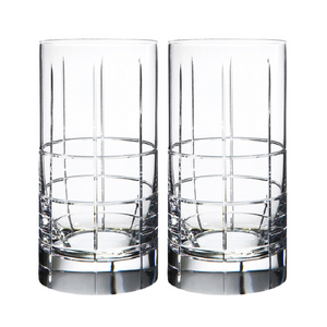Orrefors Street Crystal Highball / Tumbler Glass (Set of Two)