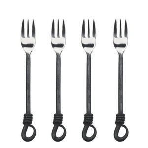 Gourmet Settings Twist & Shout Cocktail Fork (Set of Four)