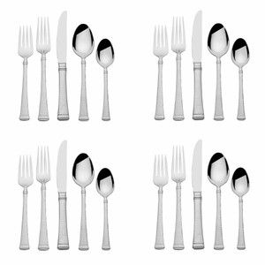 Mikasa Hammered Harmony 18/10 Stainless 20pc. Flatware Set (Service for Four)