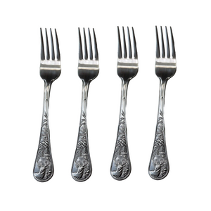Cambridge Silversmiths Deer Stainless Steel Salad Fork (Set of Four)