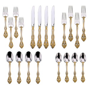 Oneida Golden Michelangelo 18/10 Stainless Steel 20pc. Flatware Set