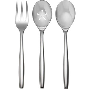 Nambe Aidan 18/10 Stainless Steel 3pc. Heavy Gauge Hostess Set