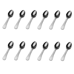Wallace Continental Hammered 18/10 Stainless Steel Teaspoon (Set of Twelve)