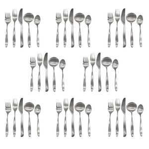 Lauffer Design 2 / Design II 18/8 Stainless Steel 40pc. Flatware Set
