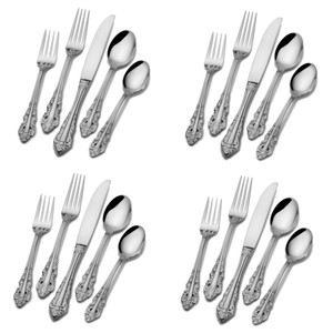 Wallace Antique Baroque 18/10 Stainless Steel 20pc. Flatware Set