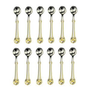 Wallace Napoleon Bee Gold Accent 18/10 Stainless Steel Salt Spoon (Set of Twelve)