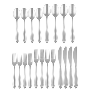 Cambridge Bayleaf Sand Stainless Steel 20pc. Flatware Set (Service for Four)