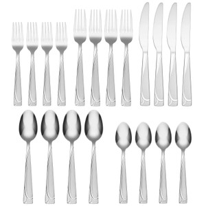 Cambridge Mena Frost Stainless Steel 20pc. Flatware Set (Service for Four)