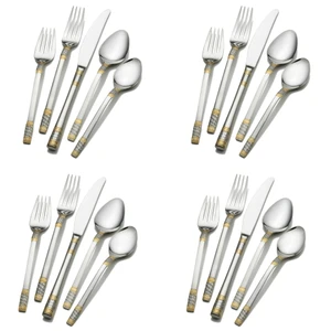 Wallace Corsica Gold Accent 18/10 Stainless Steel 20pc. Flatware Set