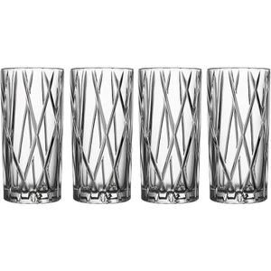 Orrefors City Crystal Highball / Tumbler Glass (Set of Four)
