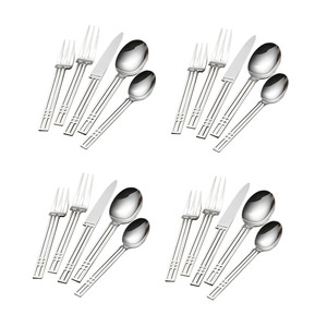 Sasaki Windows 18/8 Stainless Steel 20pc. Flatware Set (Service for Four)