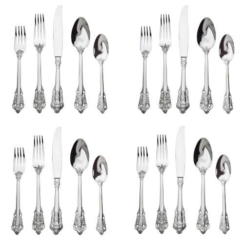 Godinger 20th. Century Baroque 18/10 Stainless Steel 20pc. Flatware Set