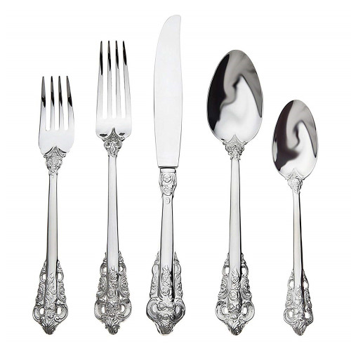 Godinger 20th. Century Baroque 18/10 Stainless Steel 20pc. Flatware Set - Thumbnail 2