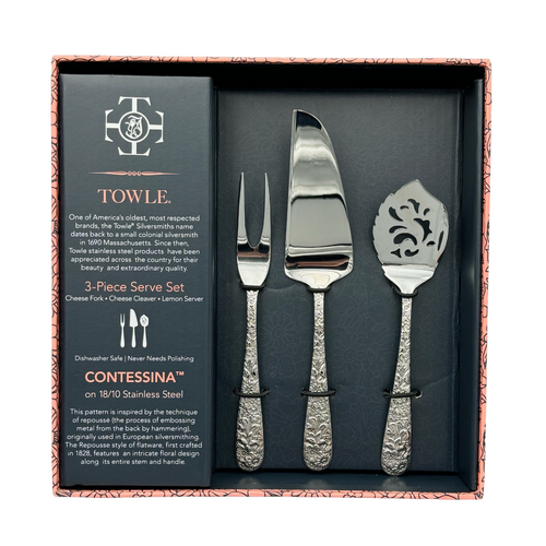 Towle Contessina 18.10 Stainless Steel 3pc. Cheese Serving Set