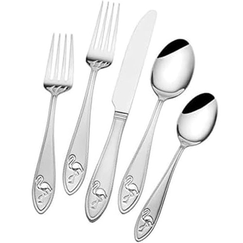 Towle Everyday Flamingo Stainless Steel 20pc. Flatware Set - Thumbnail 5