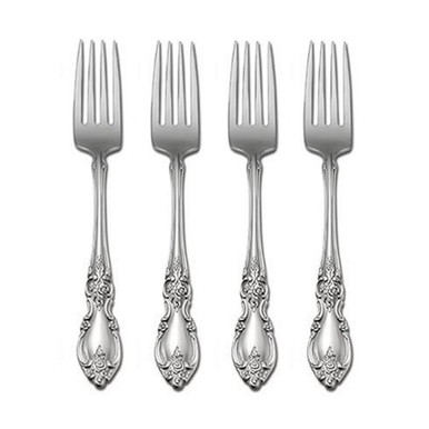 Oneida Louisiana 18/8 Stainless Steel Dinner Fork (Set of Four