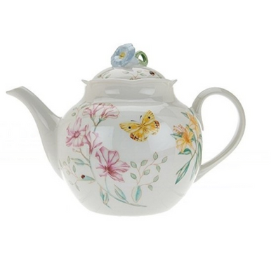 Lenox Butterfly Meadow Tea Kettle Blue