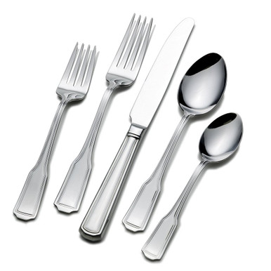 Cambridge Silversmiths Eloquence Black Satin 20-Piece Flatware Set