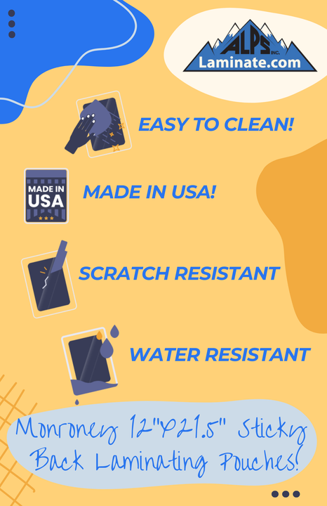 Laminate It. Peel It. Stick It. No tape, no frame—just clean, professional display.