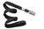 3/8" Flat Braid Woven Lanyard W/ Bulldog Clip - Black