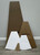 8" Double Wing White Easel Back