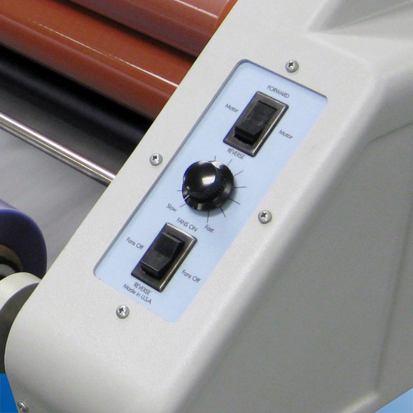 Laminate.com D&K Expressions 42 inch Wide Format Laminator Made in America Contols Laminate.com D&K Expressions 42 inch Wide Format Laminator Made in America Contols