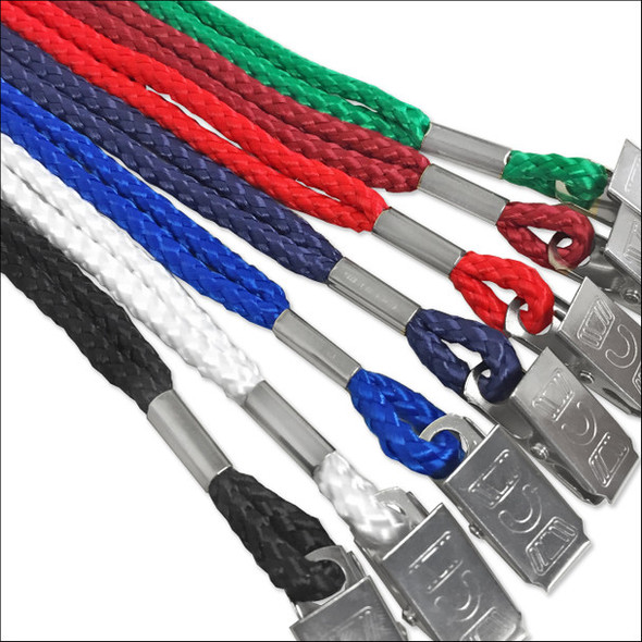 1/4" Premium Braided Bull dog clip lanyard