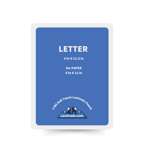 5 mil soft touch Letter Size Pouch