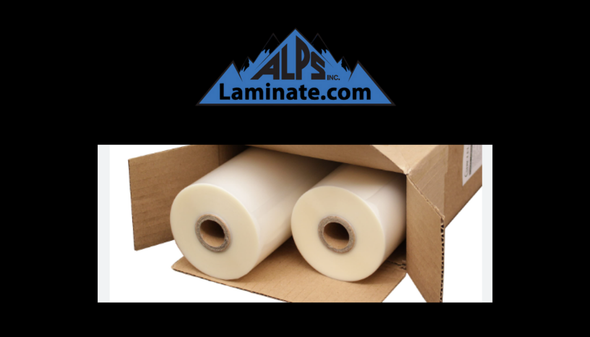 25" x 100'- 10 mil- Laminator Roll Low Melt (Premium) Film- 1" Core- Gloss *Price per roll