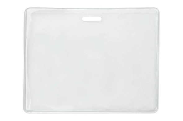 Clear Horizontal Vinyl Badge Holder - WITH SLOT Clear Horizontal Vinyl Badge Holder - WITH SLOT