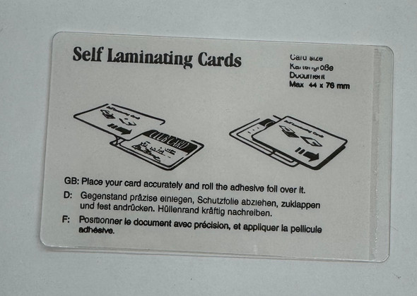 Self Laminating Business Card Pouches
