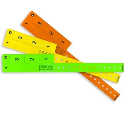 5-Tab Wrist-Rider® Wristicket® Vinyl Wristbands 3/4" (500/Box)
