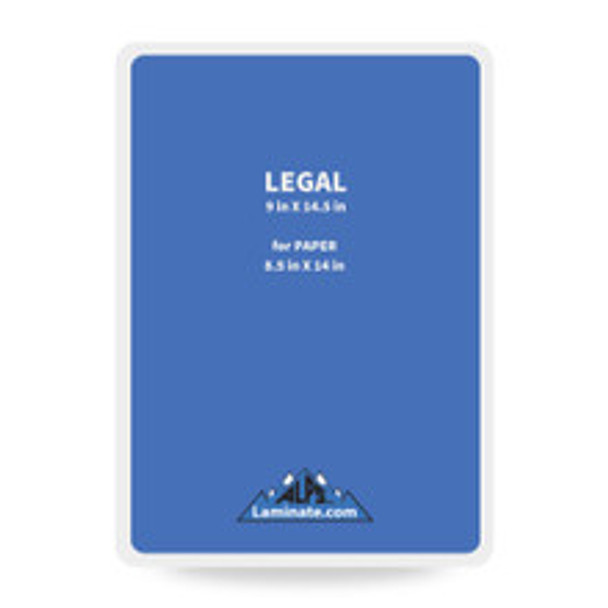 7 MIL LEGAL (9"X14.5") GLOSS -  Laminating Sheet/Pouch