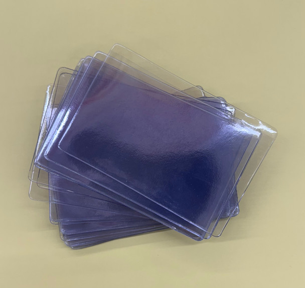 Clear Horizontal Vinyl Badge Holder - NO SLOT