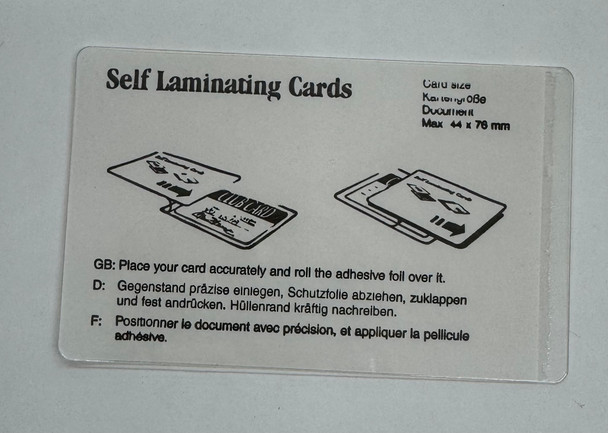 Self- Laminating Business Card Pouches