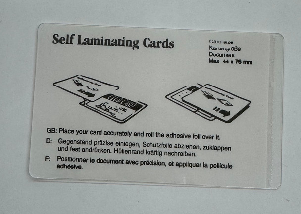 Self Laminating Business Card Pouches
