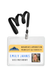 Clear Horizontal Vinyl Badge Holder - WITH SLOT