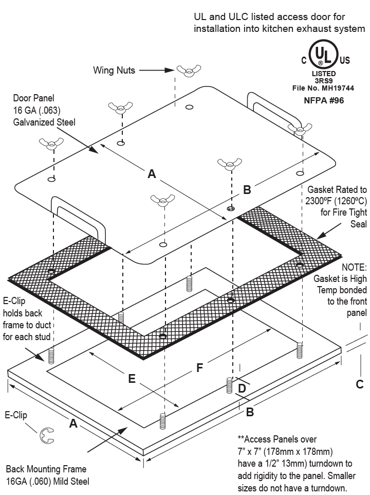 20in x 20in Duct Access Panel