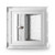 LT-4000 - 8in x 8in, Lightweight Aluminum Access Door For Drywall Walls and Ceilings - Back of Door View