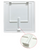 PC-2000 - 8in x 8in, Spring-Fit, Plastic Access Cover for Drywall - Back of Door View