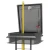 Ladder Safety Post - Powder Coat Yellow