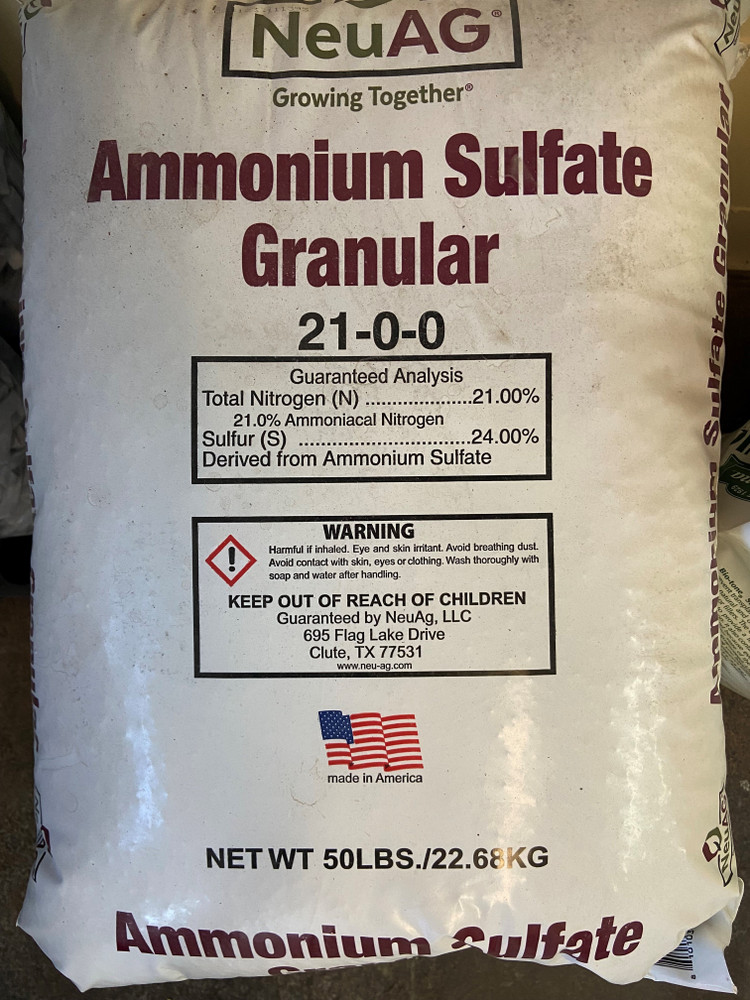 Ammonium Sulfate 21-0-0 - 50 lb by NeuAG at Twin Oaks