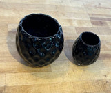 Dimpled Egg Pot - Black